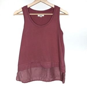 Madewell Faux Double Layer Rose Tank XS